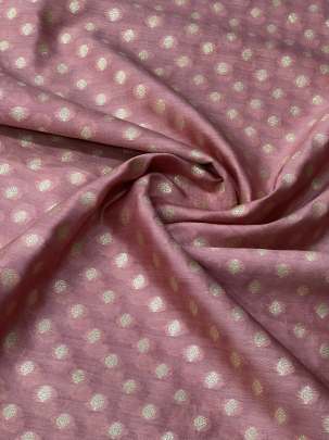 Banarasi Chiniya Silk Peach/ Pure Banarasi fabrics