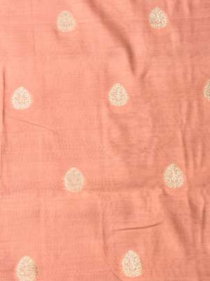 Banarasi Chiniya Silk Peach/ Pure Banarasi fabrics