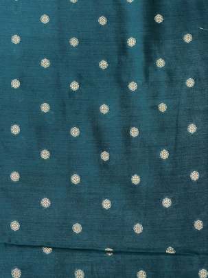 Banarasi Chiniya Silk Peacock Blue/ Pure Banarasi fabrics