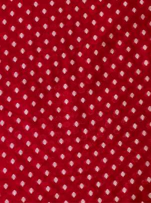 Banarasi Chiniya Silk Red/ Pure Banarasi fabrics