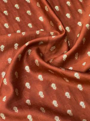 Banarasi Chiniya Silk Rust/ 