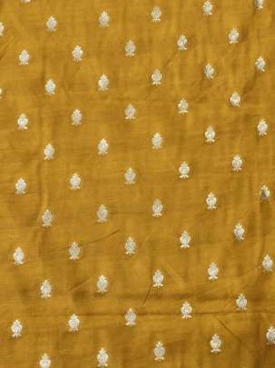 Banarasi Chiniya Silk Yellow/ Pure Banarasi fabrics