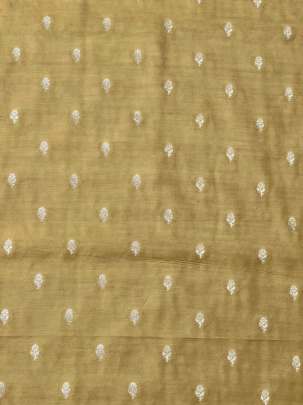 Banarasi Chiniya Silk Yellowish Beige/ Pure Banarasi fabrics