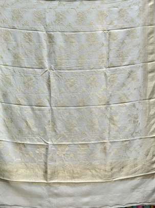 Banarasi Munga Silk Duppata With Daman ( Dyeable)/ Banarasi Duppatas 