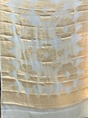 Banarasi Munga Silk Duppata With Daman ( Dyeable)/ Banarasi Duppatas 