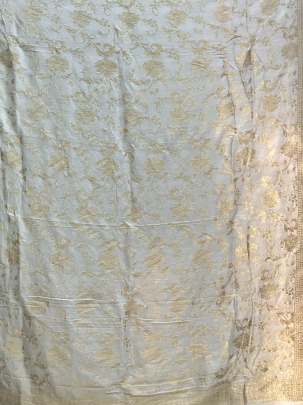 Banarasi Munga Silk Duppata With Daman ( Dyeable)/ Banarasi Duppatas 