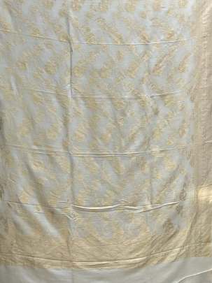 Banarasi Munga Silk Duppata With Daman ( Dyeable)/ Banarasi Duppatas 