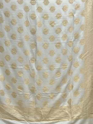 Banarasi Munga Silk Duppata With Daman ( Dyeable)/ Banarasi Duppatas 