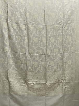 Banarasi Munga Silk Duppata With Daman ( Dyeable)/ Banarasi Duppatas 