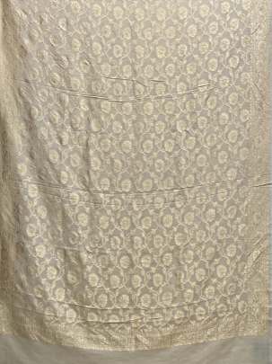 Banarasi Munga Silk Duppata With Daman ( Dyeable)/ Banarasi Duppatas 