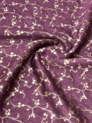 Banarasi Munga Silk Wine/ Pure Banarasi fabrics