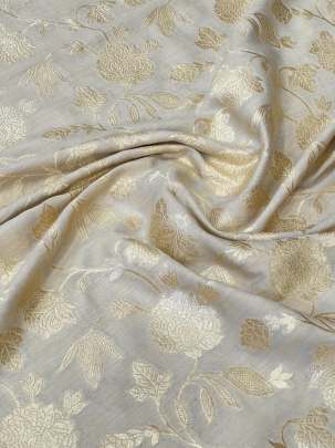 Banarasi Munga Silk With Golden Work ( Dyeable )/ Banarasi dyeable fabrics