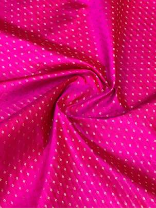 Banarasi Pure Silk Bright Rani/ Pure Banarasi fabrics