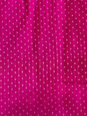 Banarasi Pure Silk Bright Rani/ Pure Banarasi fabrics