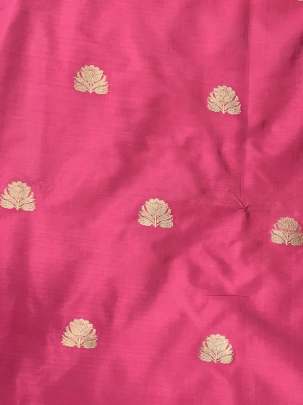 Banarasi Pure Silk Dark Peach/ Katan Silk Fabrics