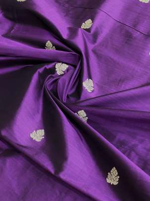 Banarasi Pure Silk Dark Purple/ 