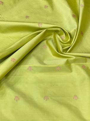 Banarasi Pure Silk Light Parrot Green/