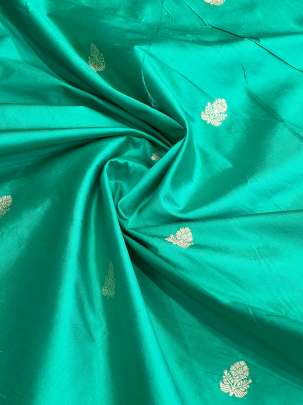 Banarasi Pure Silk Light Sea Green/ Katan Silk Fabrics