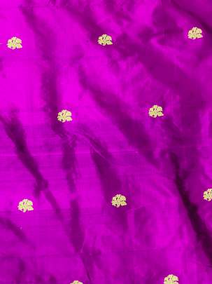 Banarasi Pure Silk Magenta/ Katan Silk Fabrics