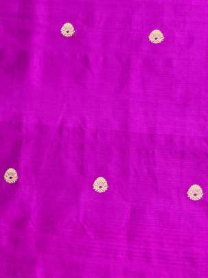 Banarasi Pure Silk Magenta Rani/ Katan Silk Fabrics