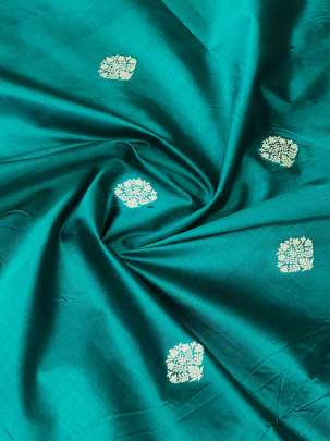 Banarasi Pure Silk Rama Green/ 