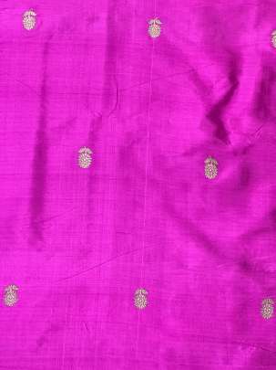 Banarasi Pure Silk Rani Pink/ Katan Silk Fabrics