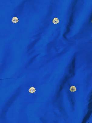 Banarasi Pure Silk Royal Blue/ Katan Silk Fabrics