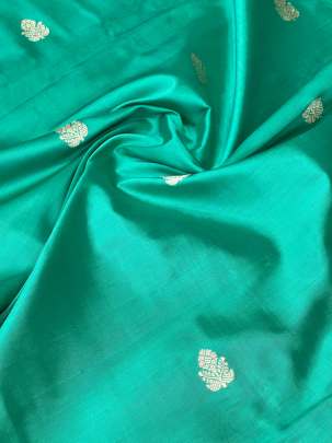 Banarasi Pure Silk Light Sea Green/