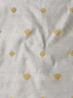 Banarasi Pure Silk White/ Katan Silk Fabrics