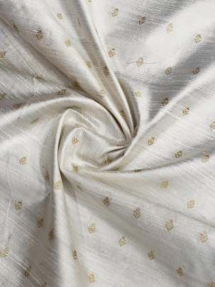 Banarasi Raw Silk With Golden Butti  ( Dyeable )/ 