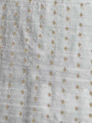 Banarasi Raw Silk With Golden Butti  ( Dyeable )/ Pure Banarasi fabrics