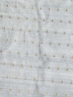 Banarasi Raw Silk With Golden Butti  ( Dyeable )/ Pure Banarasi fabrics