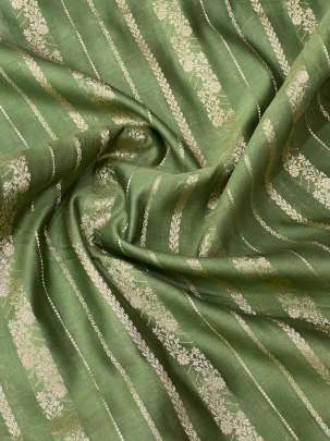 Banarasi Silk Mahendi Green/ Pure Banarasi fabrics