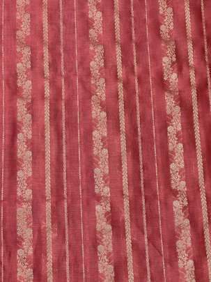 Banarasi Silk Peach/ Pure Banarasi fabrics