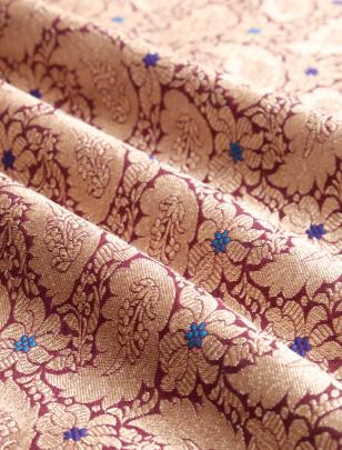 Banarasi meenakari brocade fabric/ 