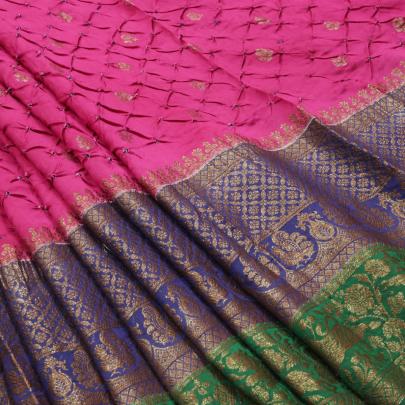 Bandhej with banarasi butti & border fabric/ Pure Banarasi fabrics