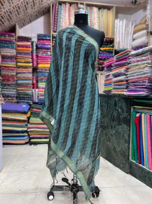 Chanderi handblocked printed duppata/ 