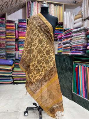 Chanderi handblocked printed duppata/ Printed duppatas