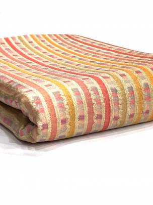 Chiniya Silk Multi-Colour Stripes With Banarasi Work/ Pure Banarasi fabrics