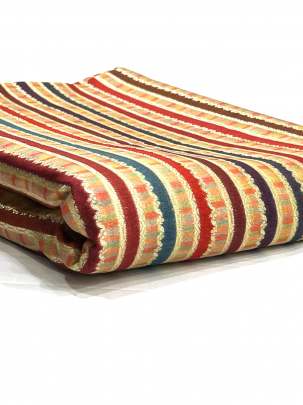 Chiniya Silk Multi-Colour Stripes With Banarasi Work/ Pure Banarasi fabrics