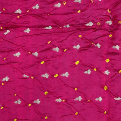 Chiniya silk bandhej with golden zari work - fabric/ Banarasi Bandhej 