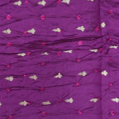 Chiniya silk bandhej with golden zari work - fabric/ Banarasi Bandhej 