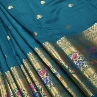 Chiniya silk with banarasi butti & border fabric/ 