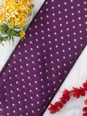 Chiniya silk with golden banarasi butti - Magenta/ 