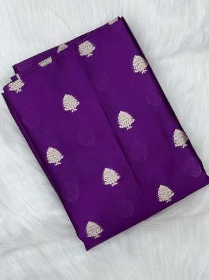 Chiniya silk with golden zari butti - Magenta/ Pure Banarasi fabrics