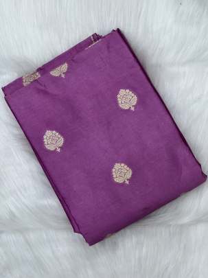 Chiniya silk with golden zari butti - Rose Pink/