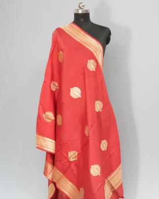 Chiniya silk with handwoven minakari banarasi duppata/