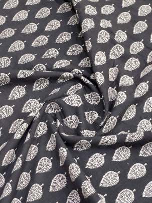  Cotton Ajrakh Handblocked Print Black/ 