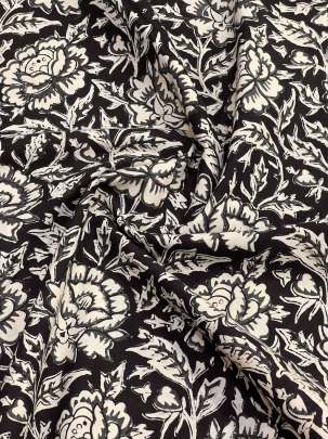  Cotton Ajrakh Handblocked Print Black/