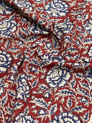  Cotton Ajrakh Handblocked Print Maroon/